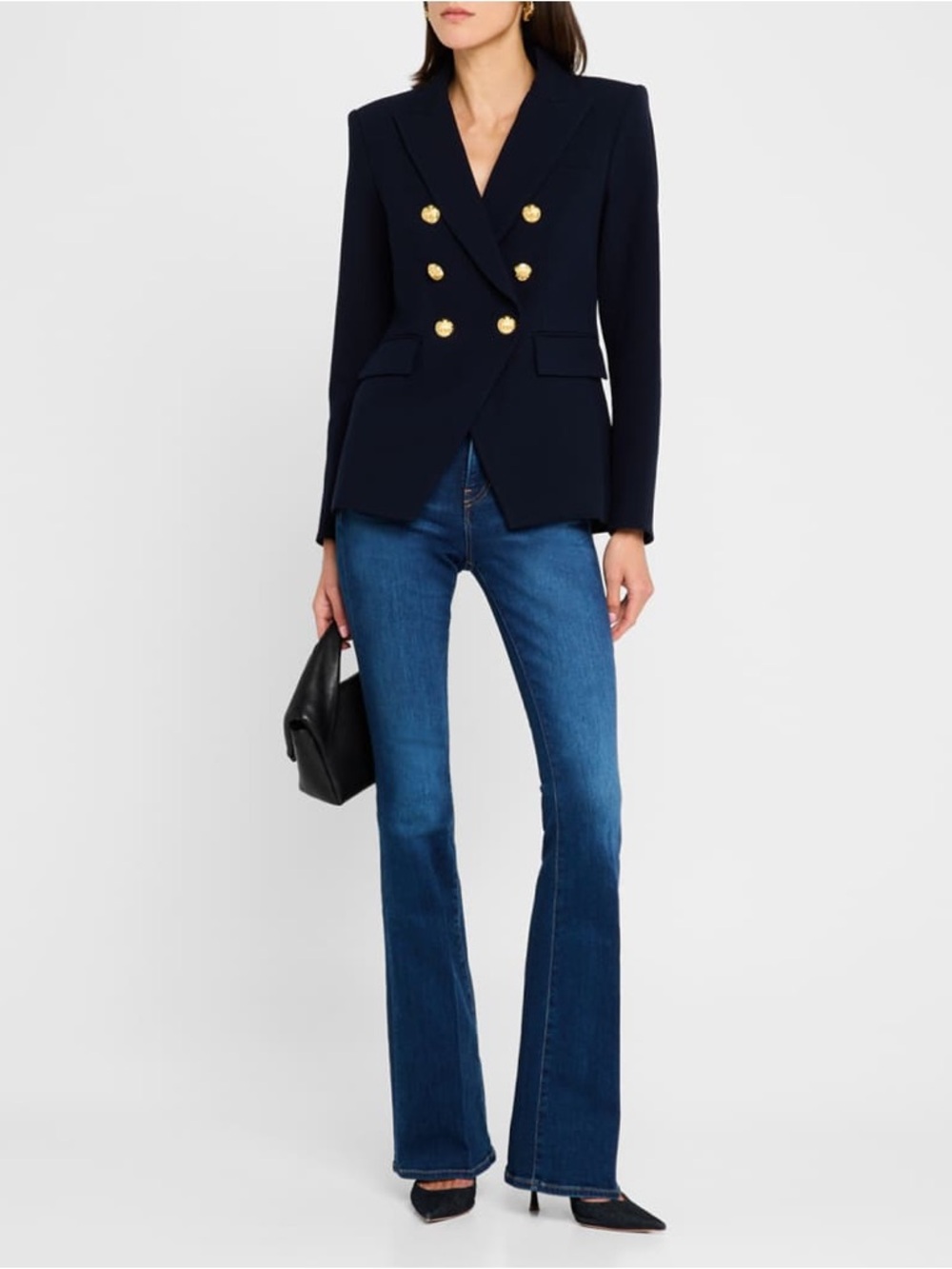 Veronica Beard Miller Dickey Navy Blazer Linen Blend Jacket with Gold Buttons 16 - Picture 7 of 14